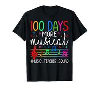 100 Days More Musical Music Teacher Squad 100th Day School T-Shirt