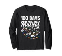 100 Days More Musical Music Teacher Squad Notes Long Sleeve T-Shirt