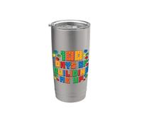 100 Days of Building Me Up Master Builder Block Builder Stainless Steel Insulated Tumbler
