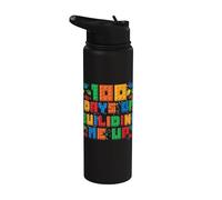 100 Days of Building Me Up Master Builder Block Builder Stainless Steel Insulated Water Bottle