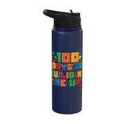 100 Days of Building Me Up Master Builder Block Builder Stainless Steel Insulated Water Bottle