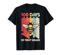 100 Days of First Grade Bee Teacher Kids 100th Days School T-Shirt