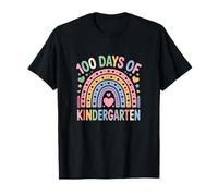 100 Days of Kindergarten Rainbow Hearts School T-Shirt