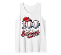 100 Days of School Baseball Cap & Balls Design Tank Top