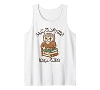 100 Days of School Boys Girls Owl Costume 100 Days Wise Tank Top