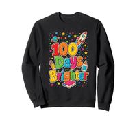 100 Days Of School Brighter Rocket Space Elementary Kids Sweatshirt