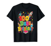 100 Days of School Brighter Rocket Space Elementary Kids T-Shirt