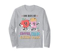 100 Days of School Coffee Lesson Plans 100th Day Teacher Tee Long Sleeve T-Shirt