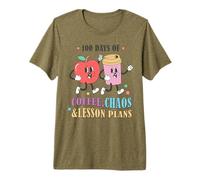 100 Days of School Coffee Lesson Plans 100th Day Teacher Tee Premium T-Shirt