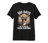 100 Days of School Deer Hunting Hunter Buck Premium T-Shirt