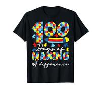 100 Days of School Embrace Difference Autism Awareness Kids T-Shirt