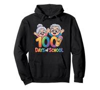 100 Days of School Funny Old People Costume for Kids Pullover Hoodie