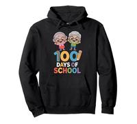 100 Days of School Funny Old People Costume for Kids Pullover Hoodie