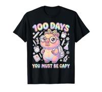 100 Days of School Girls Capybara Tie Dye Science Lovers T-Shirt