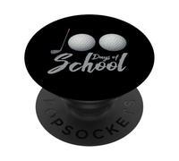 100 Days of School Golf Ball Sports Golfing Golfer PopSockets Adhesive PopGrip