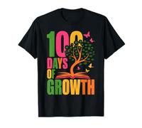 100 Days of School, Growth Tree and Book Design T-Shirt