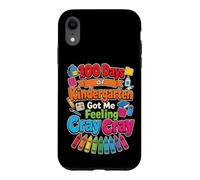 100 Days Of School Kindergarten Got Me Feeling Cray Cray Case for iPhone XR
