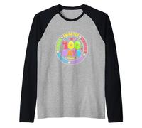 100 Days of School Smarter Brighter 100Th Day Kid Boys Girls Raglan Baseball Tee