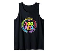 100 Days of School Smarter Brighter 100Th Day Kid Boys Girls Tank Top