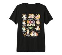 100 Days of School Smarter Cute Cats Kitten Teacher Bookish Premium T-Shirt