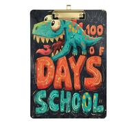 100 Days School Dinosaur Doodle A4 Bulk clipboards Hard Board for Legal Women Basketball Coaches Size 9 x 12