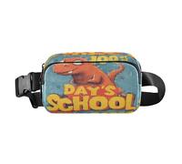 100 Days School Dinosaur Doodle Fashionable Fanny Waist Pack for businesswomen Waterproof with Adjustable Strap for Workout Running Hiking mandiles para mujer de cocina