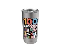 100 Days School Squad Cute Axolotl Reading Stainless Steel Insulated Tumbler