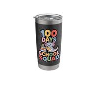 100 Days School Squad Cute Axolotl Reading Stainless Steel Insulated Tumbler