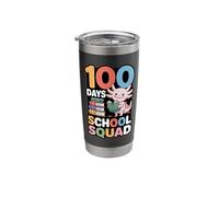 100 Days School Squad Cute Axolotl Reading Stainless Steel Insulated Tumbler
