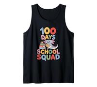 100 Days School Squad Cute Axolotl Reading Tank Top