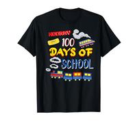 100 Day's School Train Choo Railroad Funny Kids T-Shirt