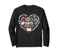 100 Days Smarter KinderStronger Braver Brighter Student Kids Long Sleeve T-Shirt