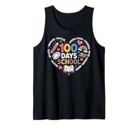 100 Days Smarter KinderStronger Braver Brighter Student Kids Tank Top