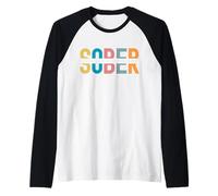 100 Days Sober Recovery One Hundred Days Clean Soberversary Raglan Baseball Tee