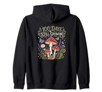 100 Days Still Growing Mushroom Cottagecore School Zip Hoodie