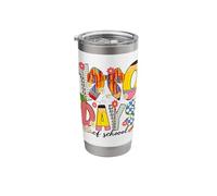 100 Days Teacher Celebration Fun School Style Stainless Steel Insulated Tumbler