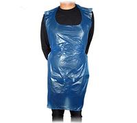 100 Disposable Aprons for Adults Blue - Waterproof Apron Pack - Plastic Aprons Medical Virus Protection - PPE Aprons Disposable - Throw Away Single Use Aprons