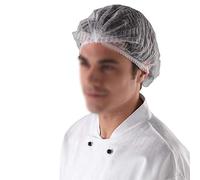 100 Disposable Bouffant (Hair Net) Mob Caps, Spun-Bounded Poly, Hair Head Cover Net, Non-Woven, Medical, Labs, Nurse, Tattoo, Food Service, Health, Hospital (White)