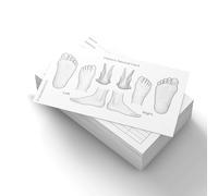 100 Disposable Podiatry Record Cards - 6x4 or 5x8 - Heavyweight Cardstock, Foot Diagrams for Annotation - Patient Treatment & Notes for Podiatrists & Foot Health Practitioners (4 x 6 Compact)