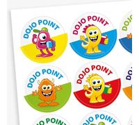 100 Dojo Point Praise Teachers Childrens Reward Stickers 32mm Primary Teaching Services