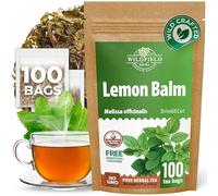 100 Dried Lemon Balm Herb Frontier Loose Lemon Balm Tea Bags (Melissa Officinalis tea) - 100 Count 1.5 g Tea Bags Melissa Herb Tea te de toronjil