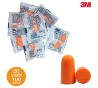 100 Ears Corks 3M 1100 50 Pairs Anti-noise 37dB Working Studying Sleeping