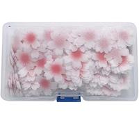 100 Edible Flower Cupcake Toppers - Sticky Rice Paper Decorative Cake Toppers for Wedding & Birthday Parties