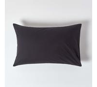 Homescapes Black Continental Egyptian Cotton Pillowcase 200 Tc, 80 X 80 Cm
