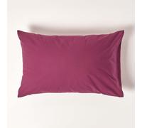 HOMESCAPES Plum Purple Pure Egyptian Cotton Euro Size Pillowcase 80 x 80 cm 200 TC 400 Thread Count Percale Equivalent Large Square Pillow Case with Zip