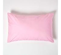 HOMESCAPES Pink Pure Egyptian Cotton Euro Size Pillowcase 80 x 80 cm 200 TC 400 Thread Count Percale Equivalent Large Square Pillow Case with Zip