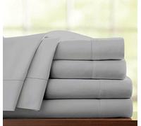 100% EGYPTIAN COTTON 5PC 400 THREAD COUNT HOTEL QUALITY BEDDING BED SET DUVET COVER WITH PILLOWCASES FITTED & FLAT SHEET (Double, Grey)