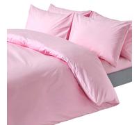 (Super-King, Pink) Duvet Cover with Pillowcase 200 Thread count