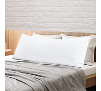 100% Egyptian Cotton Body Pillow Cover Long Pillow Case, 600 Thread Count Bed Pillow Protector with Zipper, Sateen Weave Cooling Full Body Pillowcase for Adults 20x54 Inches (1PC, Body, White)