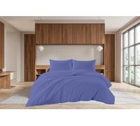 100% Egyptian Cotton Duvet Cover with Pillowcase Set 200 Thread Count Ultra-Soft for Single, Double, King, Super King, Hotel Quality Duvet Cover Bedding Set (Blue, Double)